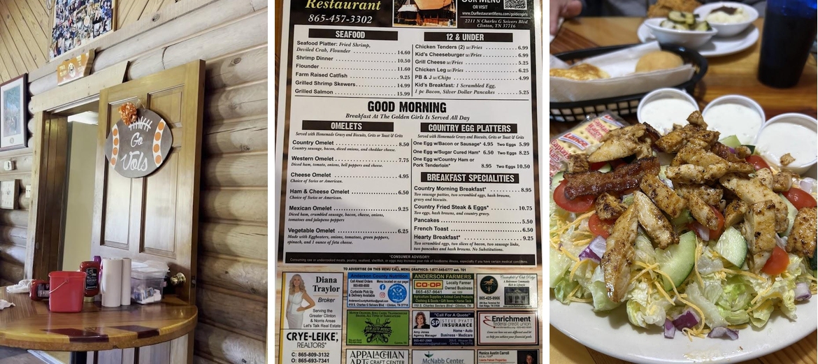Golden Girls Restaurant Menu